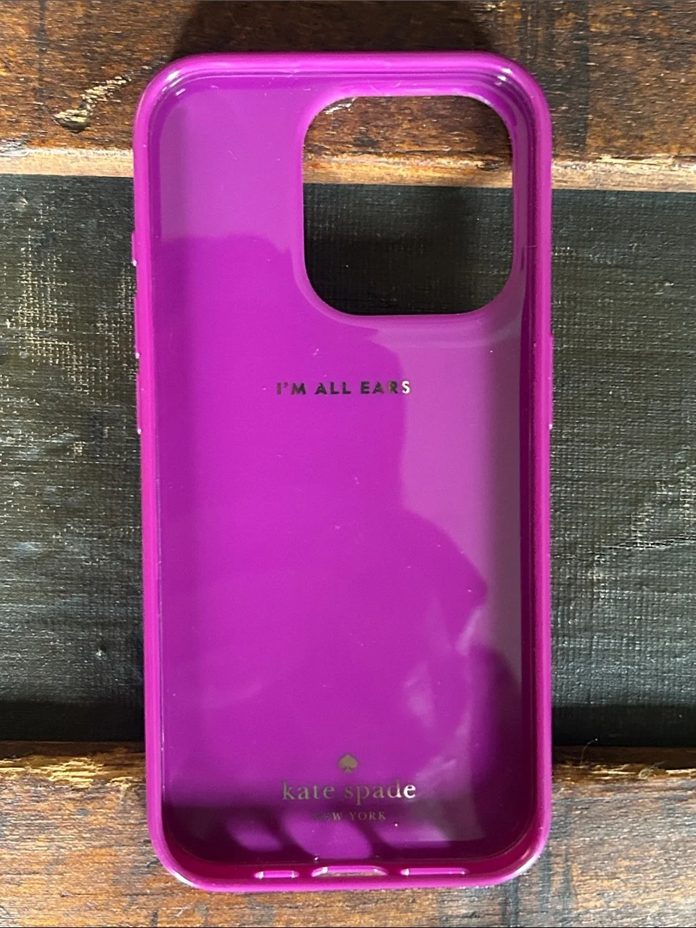 kate spade Glitter Purple iPhone Case with Gold Ring Grip